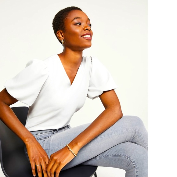 NWT Ann Taylor Bubble Sleeve Top - Picture 1 of 5